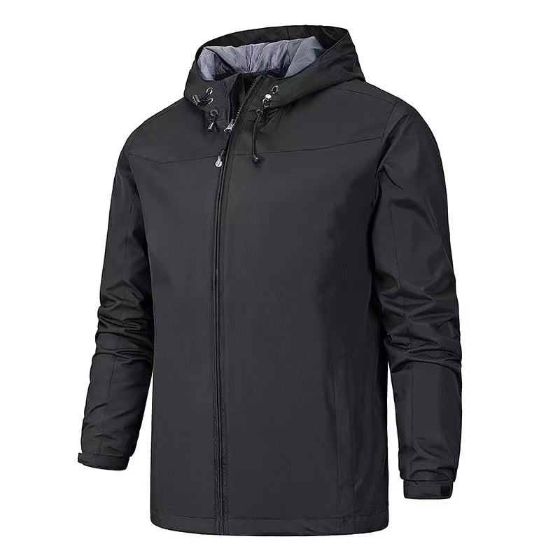 2025 Men's Warm Solid Color Windbreaker Men's Sports Jacket Outdoor Stormtrooper Jacket