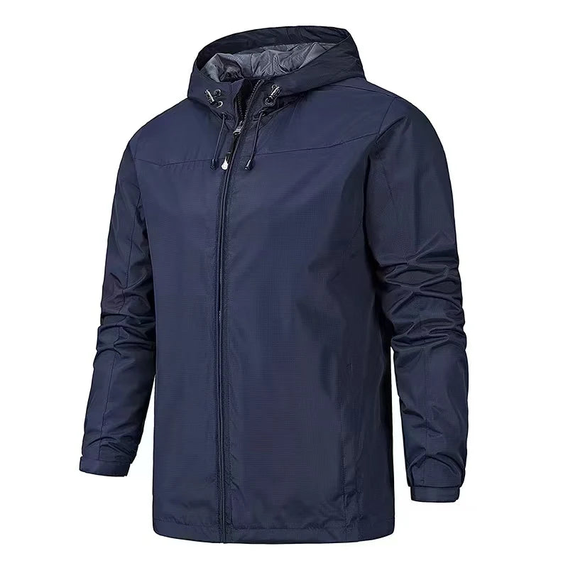 2025 Men's Warm Solid Color Windbreaker Men's Sports Jacket Outdoor Stormtrooper Jacket