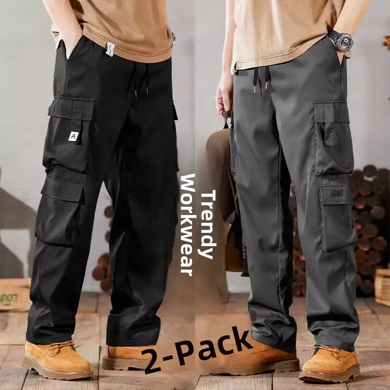 Large Size Men's Workwear Pants 2024 New Sle Durable Casual Set for Construction Work Summer Wear Resistant Cuffed