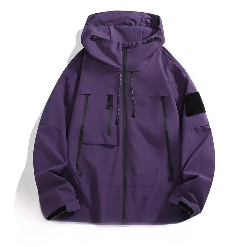 Outdoor Men's Jaet Spring Autumn New Sle Loose Workwear Windproof Waterproof Coat Couple Outerwear Faion Urban Youth