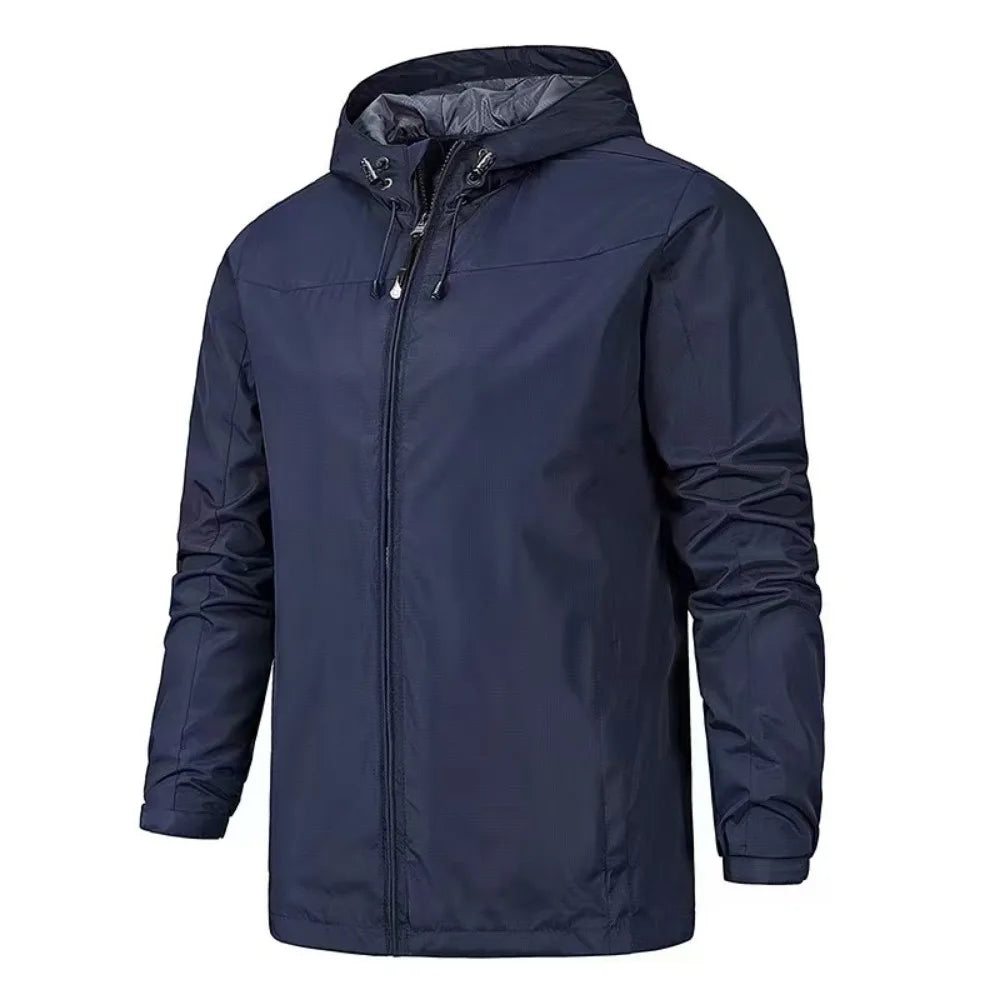 2025 Men's Warm Solid Color Windbreaker Men's Sports Jacket Outdoor Stormtrooper Jacket