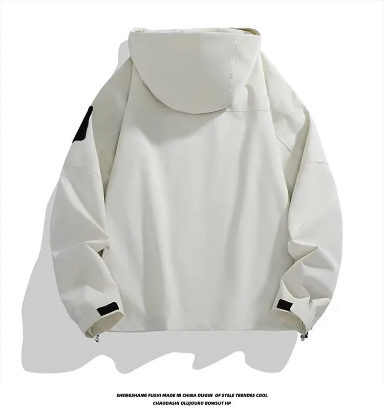 Outdoor Men's Jaet Spring Autumn New Sle Loose Workwear Windproof Waterproof Coat Couple Outerwear Faion Urban Youth