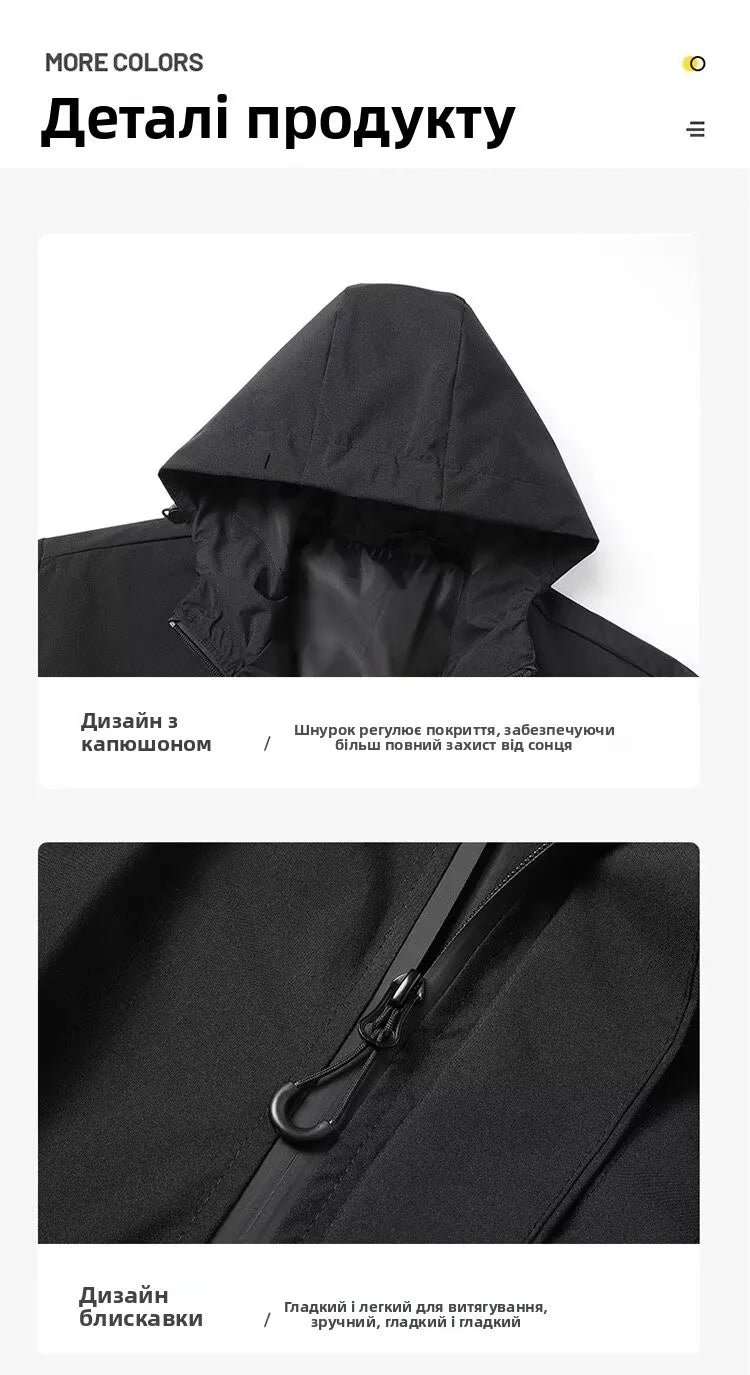 Outdoor Men's Jaet Spring Autumn New Sle Loose Workwear Windproof Waterproof Coat Couple Outerwear Faion Urban Youth