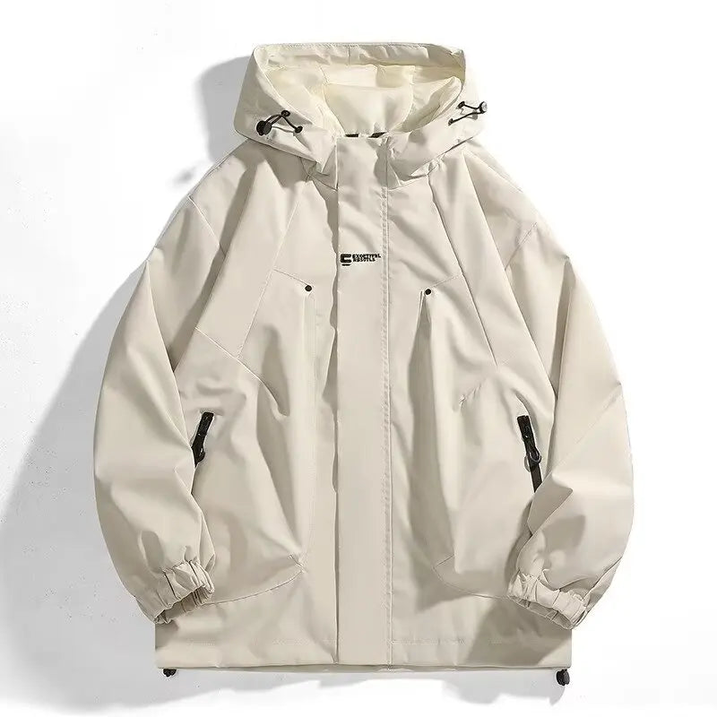 Outdoor Men's Jaet Spring Autumn New Sle Loose Workwear Windproof Waterproof Coat Couple Outerwear Faion Urban Youth