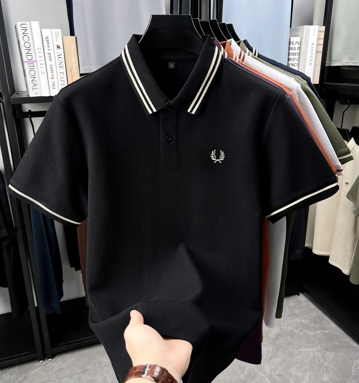 Luxury brand 100% cotton short sleeve men's polo shirt summer high-end fashion classic embroidery business casual golf T-shirt