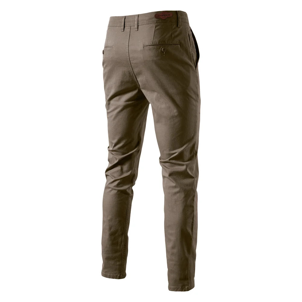 AIOPESON Casual Cotton Men Trousers Solid Color Slim Fit Men's Pants New Spring Autumn High Quality Classic Business Pants Men